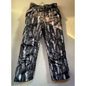 Slalom Unisex Straight Leg Ski Pants Size XL 14/16 Kids Black Camo Outdoor